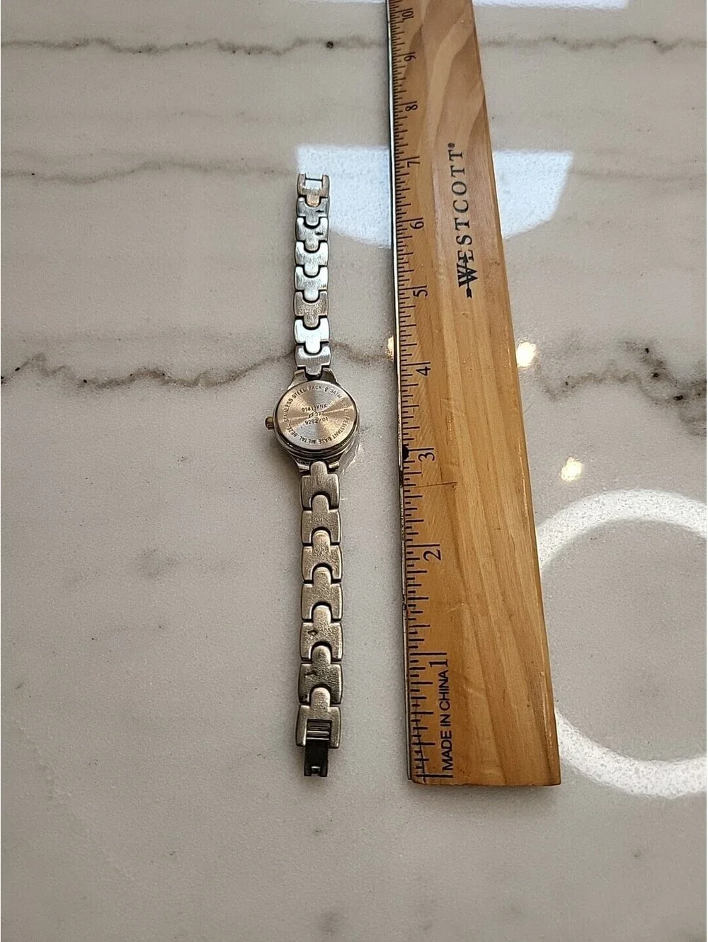Vtg Womens Watch Wrangler Watch Classic Silver Tone SSteel Blue Dial Working EUC